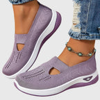 Sapatos ortopédicos de caminhada femininos antiderrapantes com suporte ergonómico