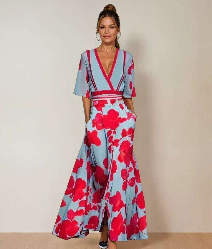 Vestido feminino elegante com mangas, corte lisonjeiro e tecido respirável