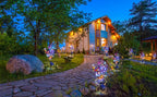 Luzes solares de borboleta para jardim, 56 LEDs, IP65, decoração exterior