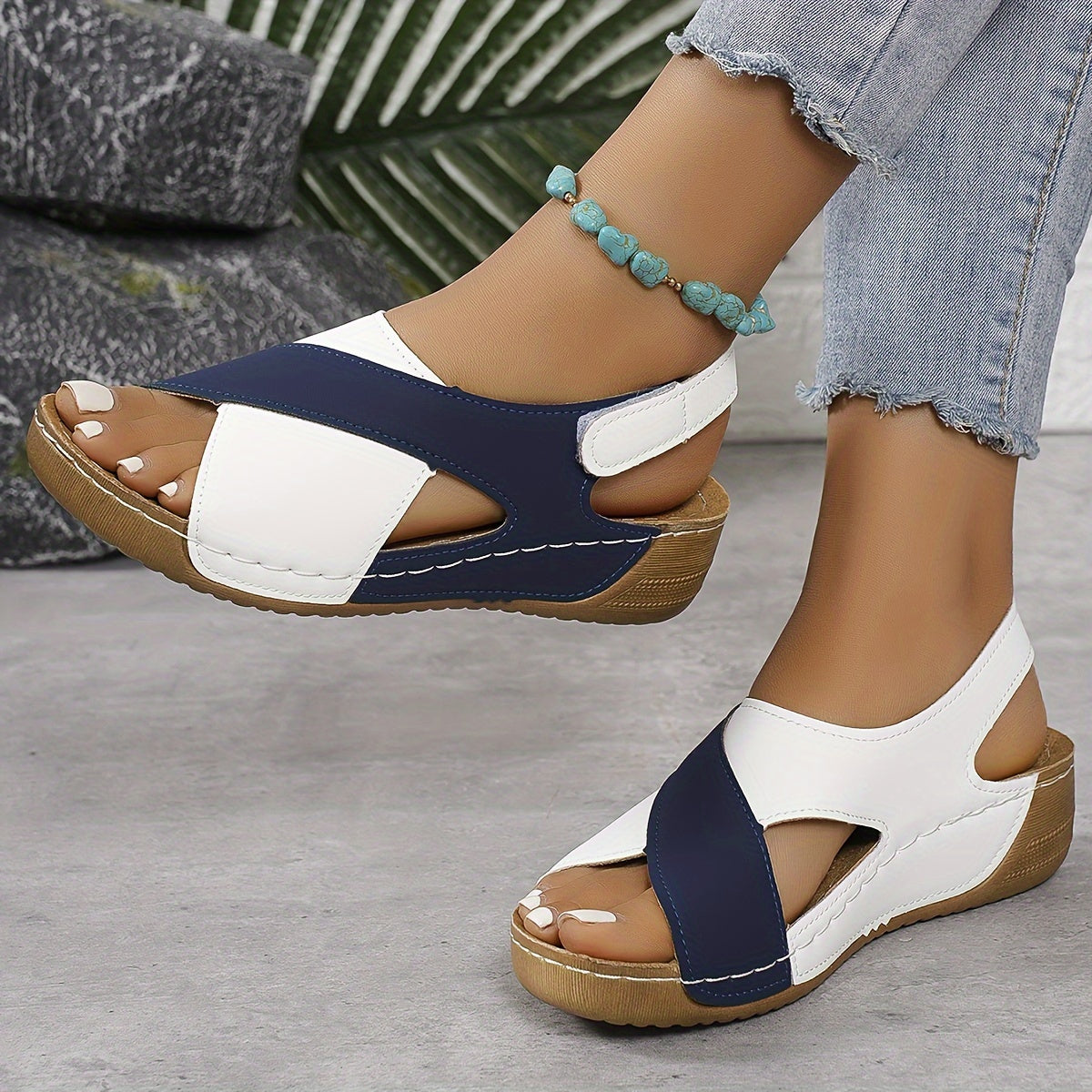 Sandálias femininas | Conforto ortopédico e couro, estilo moderno