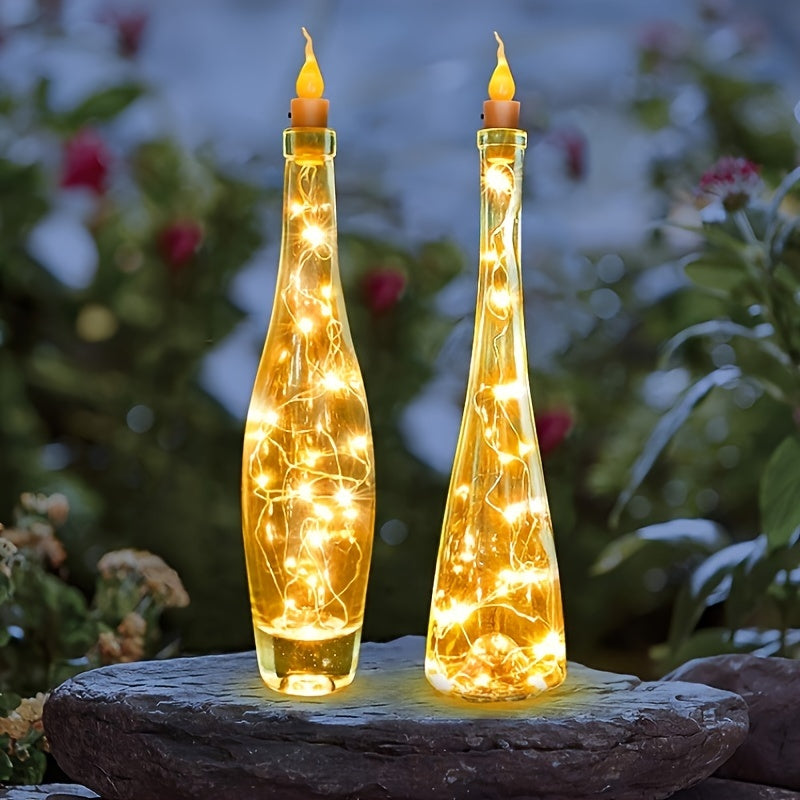 Luzes LED para garrafas a pilhas, decoração de Natal e festas, conjunto 10 peças