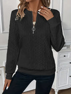 Camisola feminina de malha suave corte elegante conforto diário