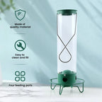 Comedouro para pássaros à prova de esquilos com poleiro giratório e metal resistente