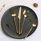 Conjunto de talheres em aço inoxidável 24 peças, elegante e resistente, várias cores