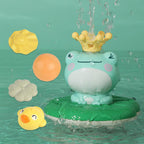 Brinquedo de banho fonte sapo elétrica para bebés, diversão na banheira