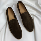 Loafers vintage homem clássicos slip-on com costura artesanal