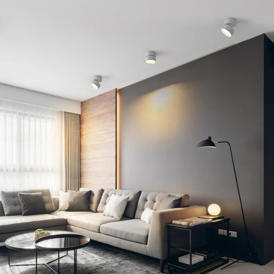 Candeeiro de teto LED regulável design minimalista em alumínio