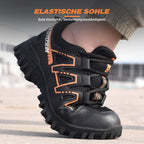 Sapatos de segurança com biqueira de aço leves e antiderrapantes, proteção anti-esmagamento e sola Kevlar