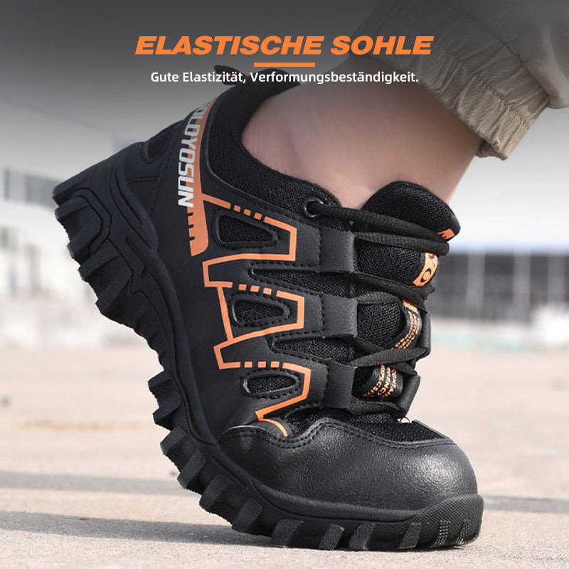Sapatos de segurança com biqueira de aço leves e antiderrapantes, proteção anti-esmagamento e sola Kevlar