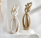 Escultura abstrata de casal em abraço, figura decorativa presente único atemporal