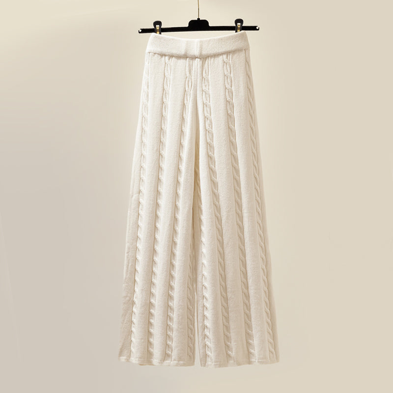 Conjunto inverno 3 peças mulher camisola calças colete acolchoado