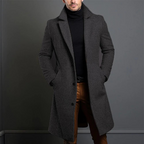 Casaco de lã masculino corte clássico quente para outono e inverno