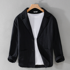 Blazer de linho homem pasvorm relaxado corte clássico
