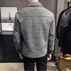 Camisa jaqueta xadrez masculina corte relaxed com botões frontais