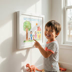 Porta-retratos infantil com fecho magnético, armazena até 150 desenhos de crianças
