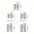 Cortinas blackout estilo princesa francês para quarto e sala, 2 peças com ganchos e argolas