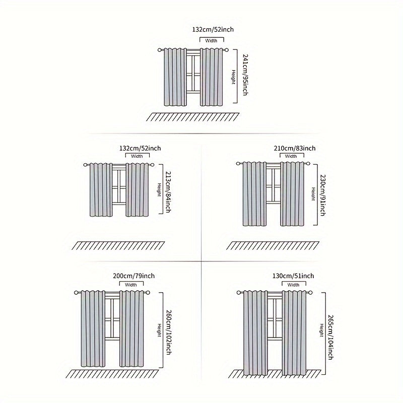 Cortinas blackout estilo princesa francês para quarto e sala, 2 peças com ganchos e argolas
