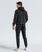 Fato de treino masculino slim-fit respirável com pullover e calça combinados