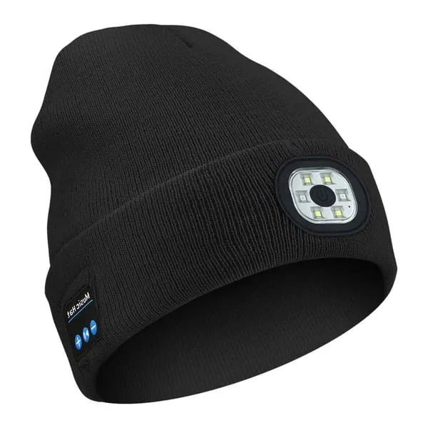 Gorro Bluetooth LED 3 em 1 unissex com luz e altifalante integrado