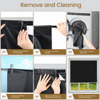 Cortinas blackout portáteis para quarto e viagens, bloqueio total de luz, poliéster
