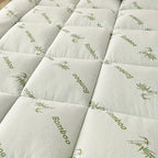 Topper de colchão king size bambu viscose com suporte lombar e efeito refrescante