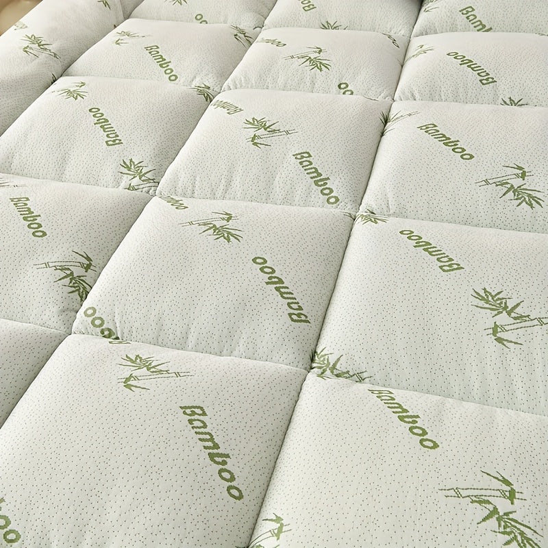 Topper de colchão king size bambu viscose com suporte lombar e efeito refrescante