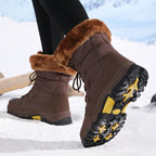 Botas de inverno femininas impermeáveis forradas antiderrapante