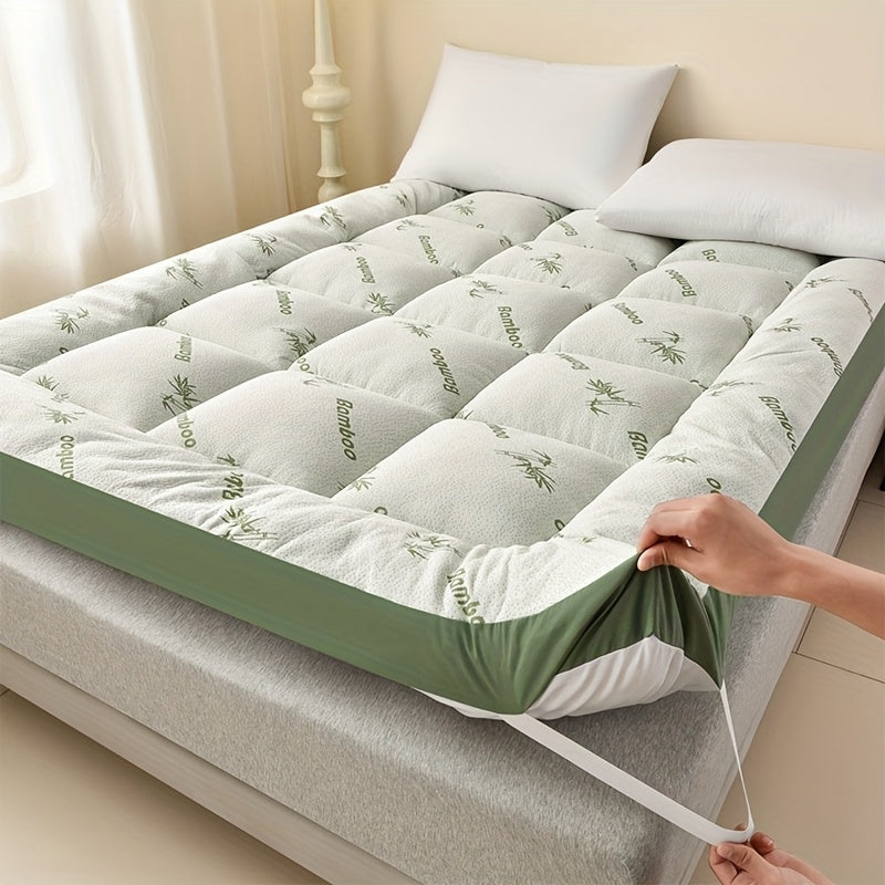 Topper de colchão king size bambu viscose com suporte lombar e efeito refrescante