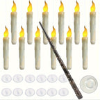 Velas LED flutuantes sem chama, conjunto 12 unidades com controlo remoto, decoração Natal e Halloween