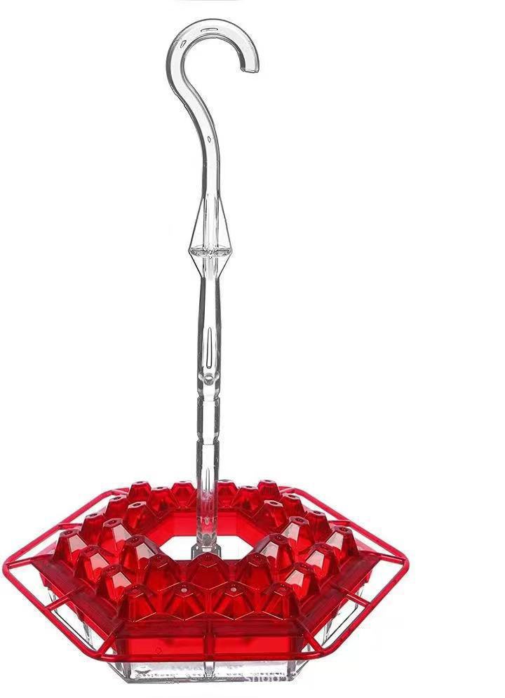 Comedouro para beija-flores antiformigas suspenso exterior com 30 portas hexagonais