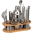 Kit de bartender profissional 23 peças com coqueteleira em aço inox