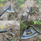 Enxada oca de aço para jardim com cabeça em forma de pá e cabo ergonômico