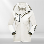 Casaco outdoor 3 em 1 para mulher, impermeável com forro fleece e capuz amovível