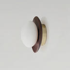 Aplique de parede redondo escandinavo para sala de estar, design minimalista circular