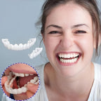 Facetas dentárias clip-on superiores e inferiores em silicone de grau médico