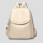 Mochila de couro antifurto feminina com textura em relevo e alças reguláveis