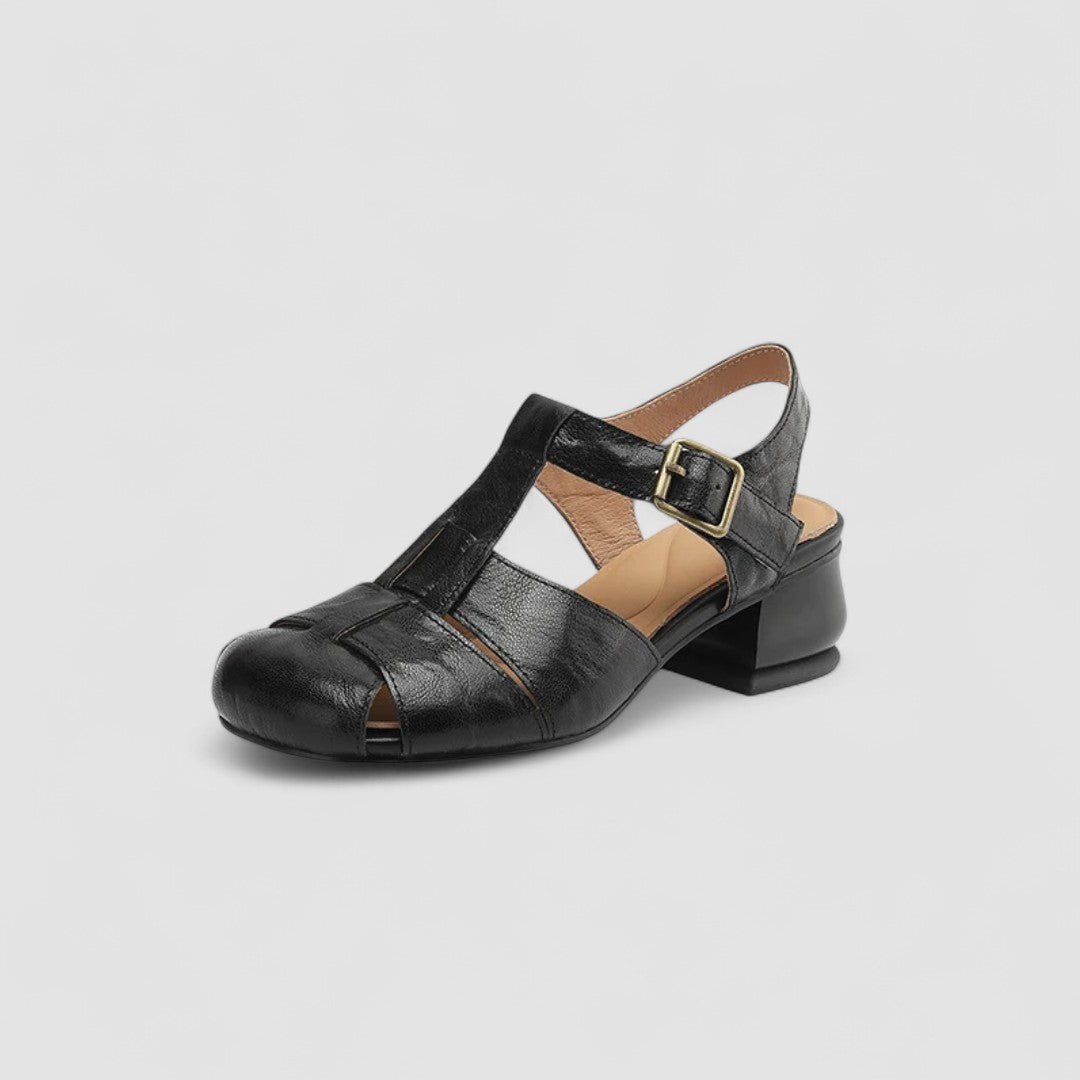Sapatos Mary Jane femininos salto bloco bico quadrado ortopédico com fivela