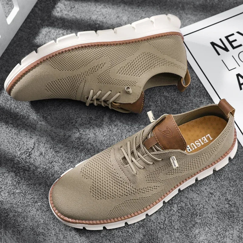 Sapatos masculinos respiráveis com palmilha ergonómica design clássico