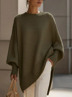 Camisola oversized feminina de corte amplo e visual elegante