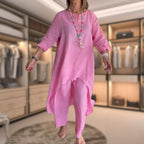 Conjunto casual feminino 2 peças coordenado disponível em várias cores