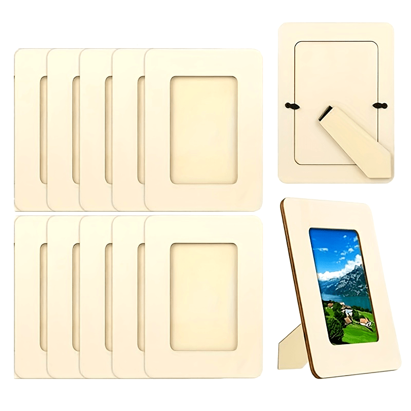 Molduras de foto em madeira conjunto de 10 unidades 12x17 cm decoração de mesa contemporânea