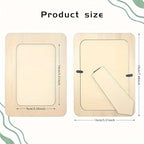 Porta-retratos de madeira DIY conjunto de 10, 15,24 cm, estilo contemporâneo bege claro