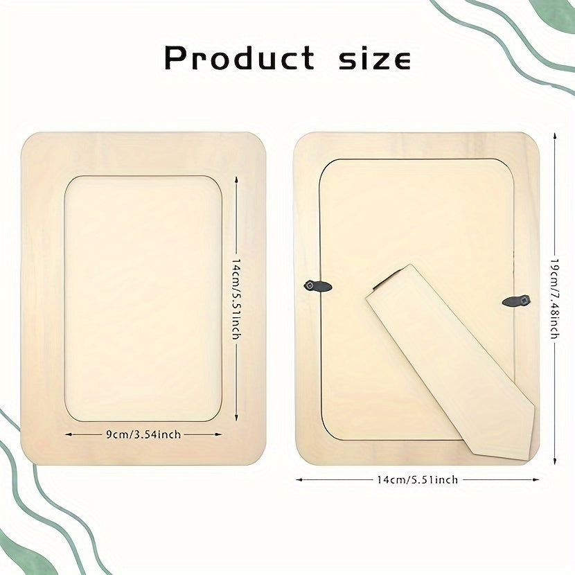Porta-retratos de madeira DIY conjunto de 10, 15,24 cm, estilo contemporâneo bege claro