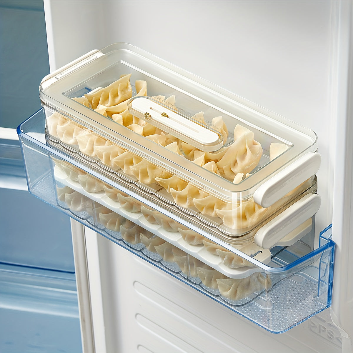 Caixa de armazenamento para frigorífico em PET alimentar, camada simples ou dupla
