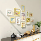 Conjunto de molduras para fotos 11 peças estilo clássico, instalação sem furos, decoração sala