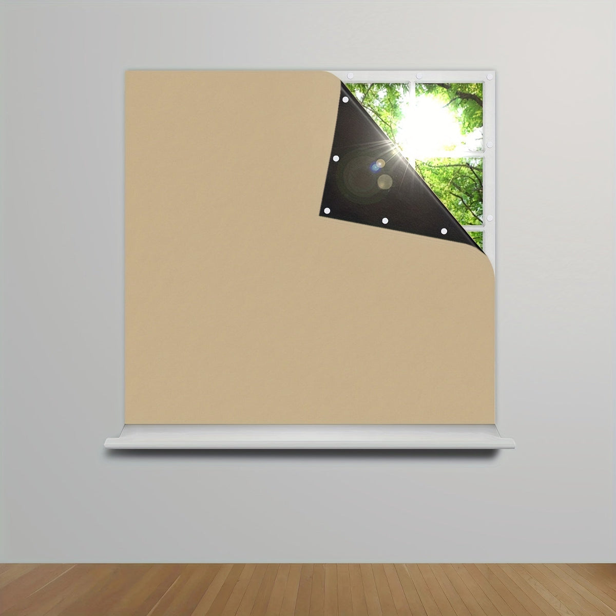 Cortinas blackout portáteis para quarto e sala com isolamento térmico, instalação interior
