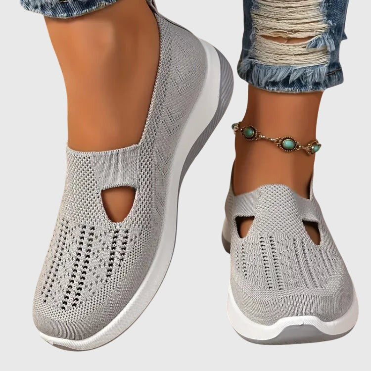 Sapatos ortopédicos de caminhada femininos antiderrapantes com suporte ergonómico