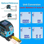 Trena laser 3 em 1 digital infravermelha 40/60M com display e fita de aço manganês