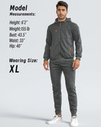Fato de treino masculino slim-fit respirável com pullover e calça combinados