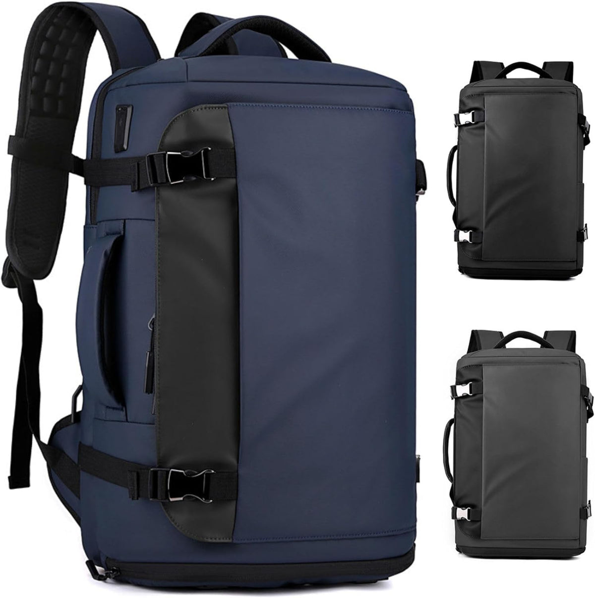 Mochila para laptop 15" impermeável com abertura lateral 270° e porta USB-C integrada